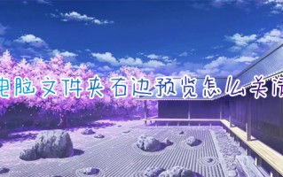 电脑文件夹右边预览怎么关闭 我的电脑右边预览怎么关