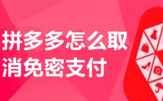 拼多多怎么取消免密支付 多多钱包怎么取消免密支付
